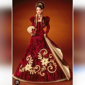 1997 Holiday Ball Porcelain Barbie Collectible Doll Mattel